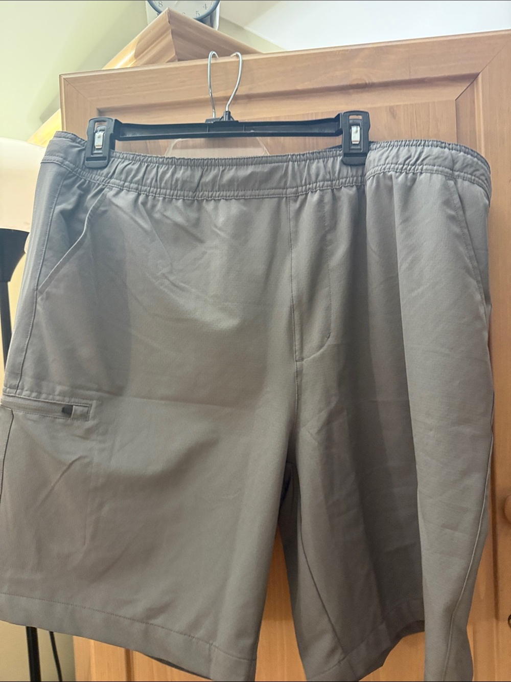 Gerry Men's Pull-On Trail Shorts Flat Front Stretch Gray  XL